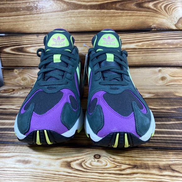 NEW adidas Yung-1 Legend Ivy Hi Res Yellow Purple - Picture 2 of 8